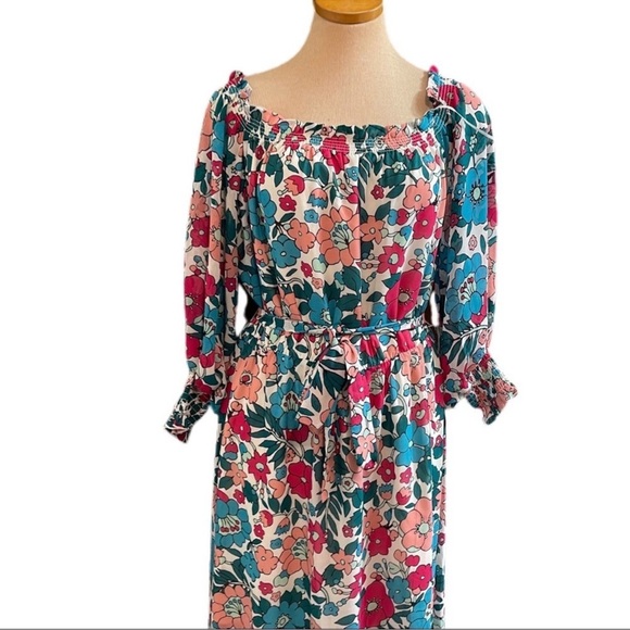 Charles Henry Floral Off The Shoulder Maxi Dress - Picture 9 of 16